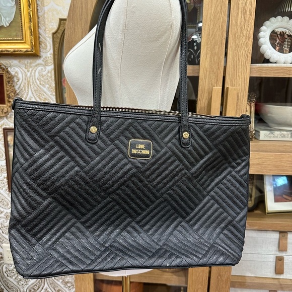 Love Moschino Black Quilted Tote Bag - Picture 1 of 13